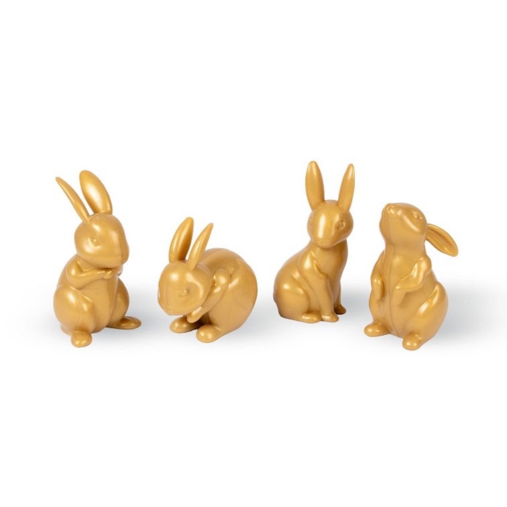 3 for $15 SALE New! Target Bullseye 4pc Bunny Collectibles Gold, Spring 2026